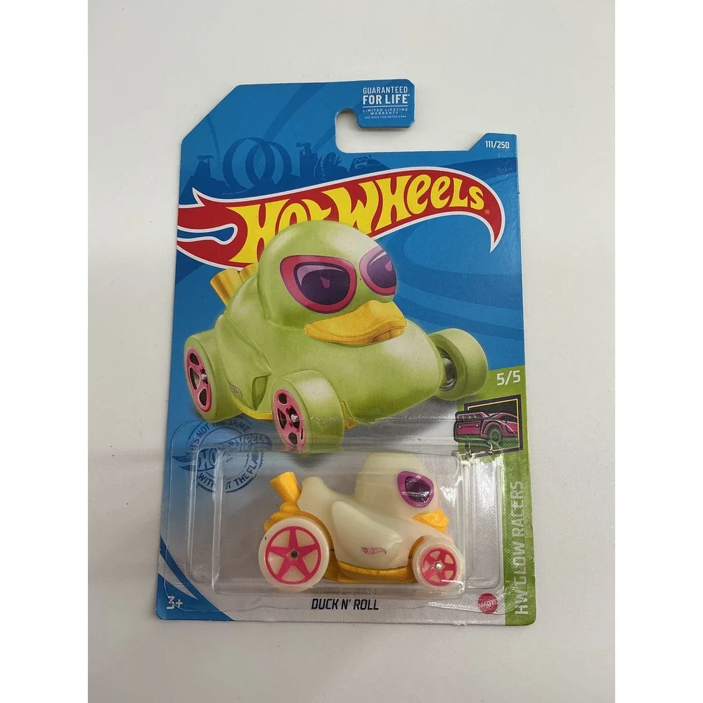 Hot Wheels Duck N Roll Glow Racers 111/250 Green Pink Duck Diecast Car GRY17